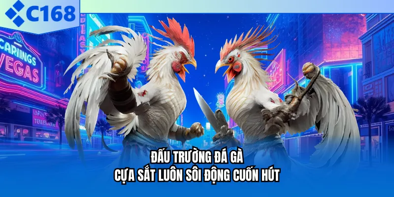 Đấu trường đá gà cựa sắt luôn sôi động cuốn hút